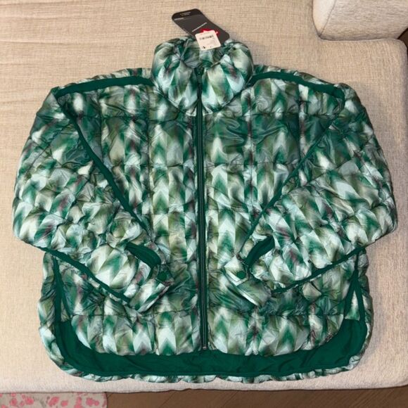 Free People Pippa Packable Puffer Jacket Scrunchy Glossy Printed Movement NWT XS - Picture 4 of 8